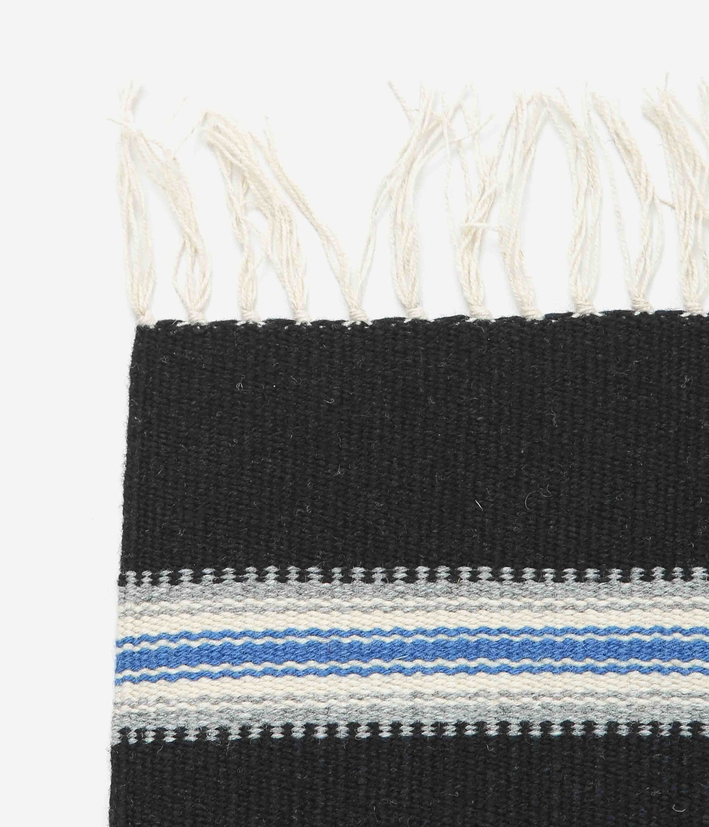 ORTEGA'S ''CHIMAYO RUG SQUARE 40×38cm'' (BLACK×BLUE×NATURAL)