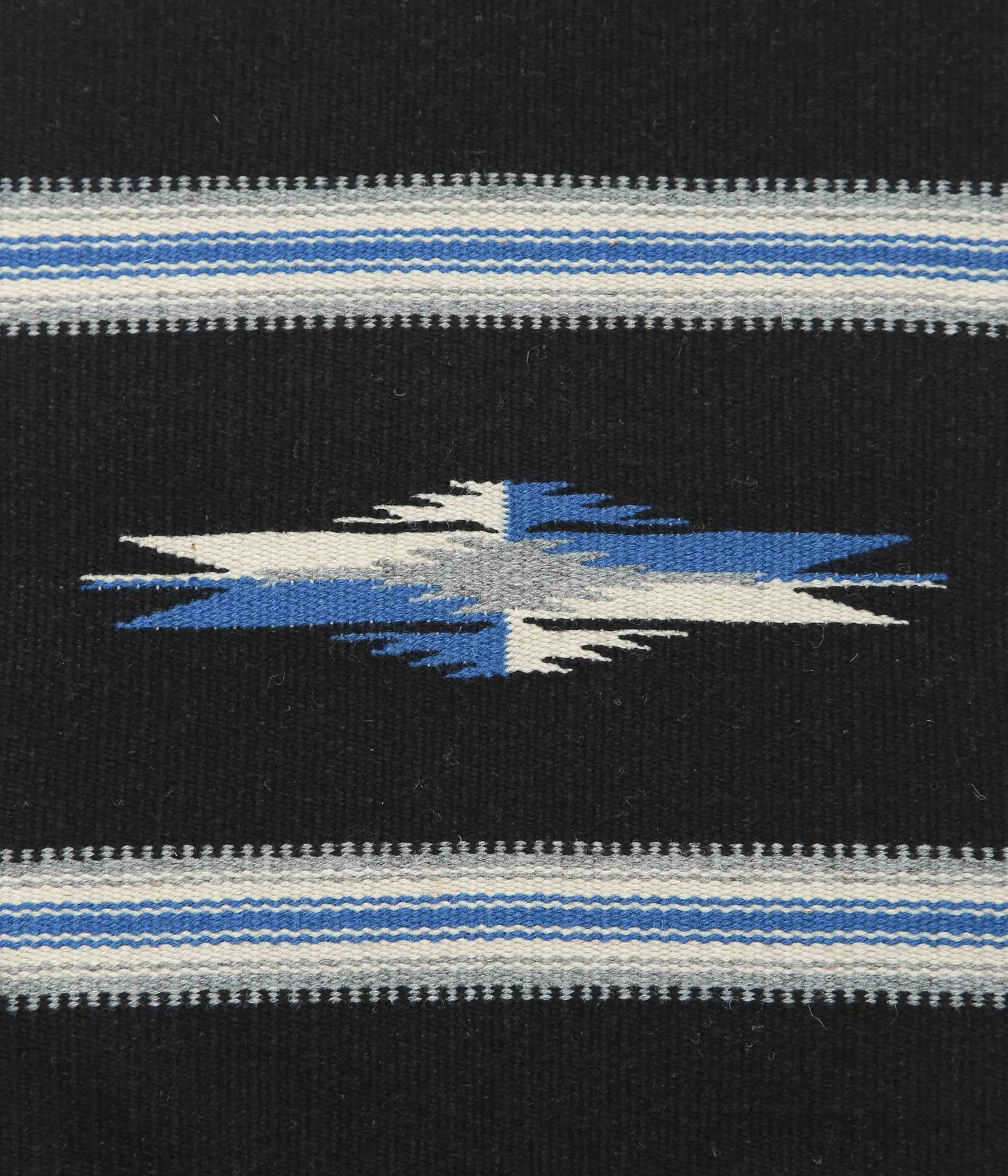 ORTEGA'S ''CHIMAYO RUG SQUARE 40×38cm'' (BLACK×BLUE×NATURAL)