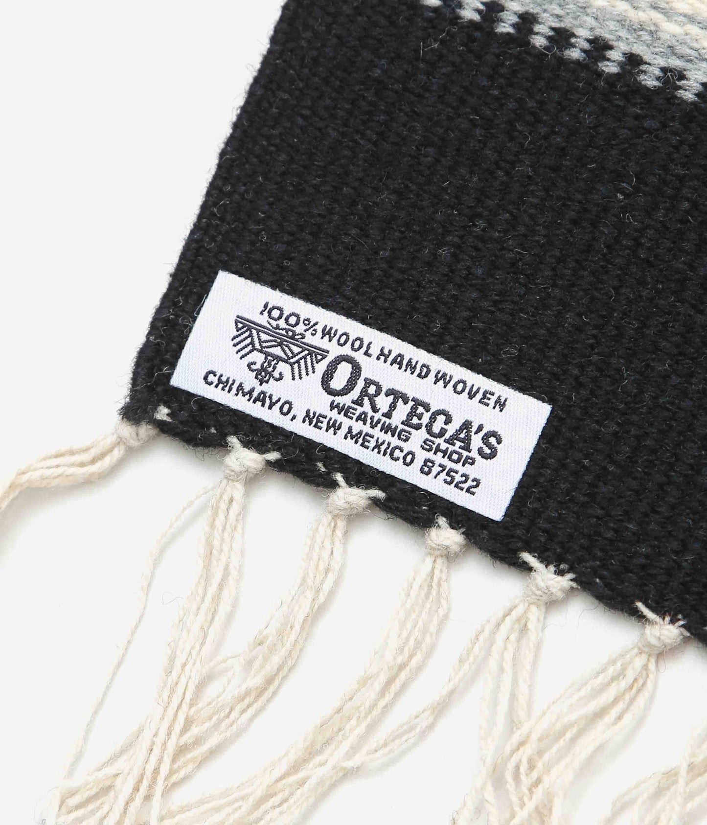 ORTEGA'S ''CHIMAYO RUG SQUARE 40×38cm'' (BLACK×BLUE×NATURAL)