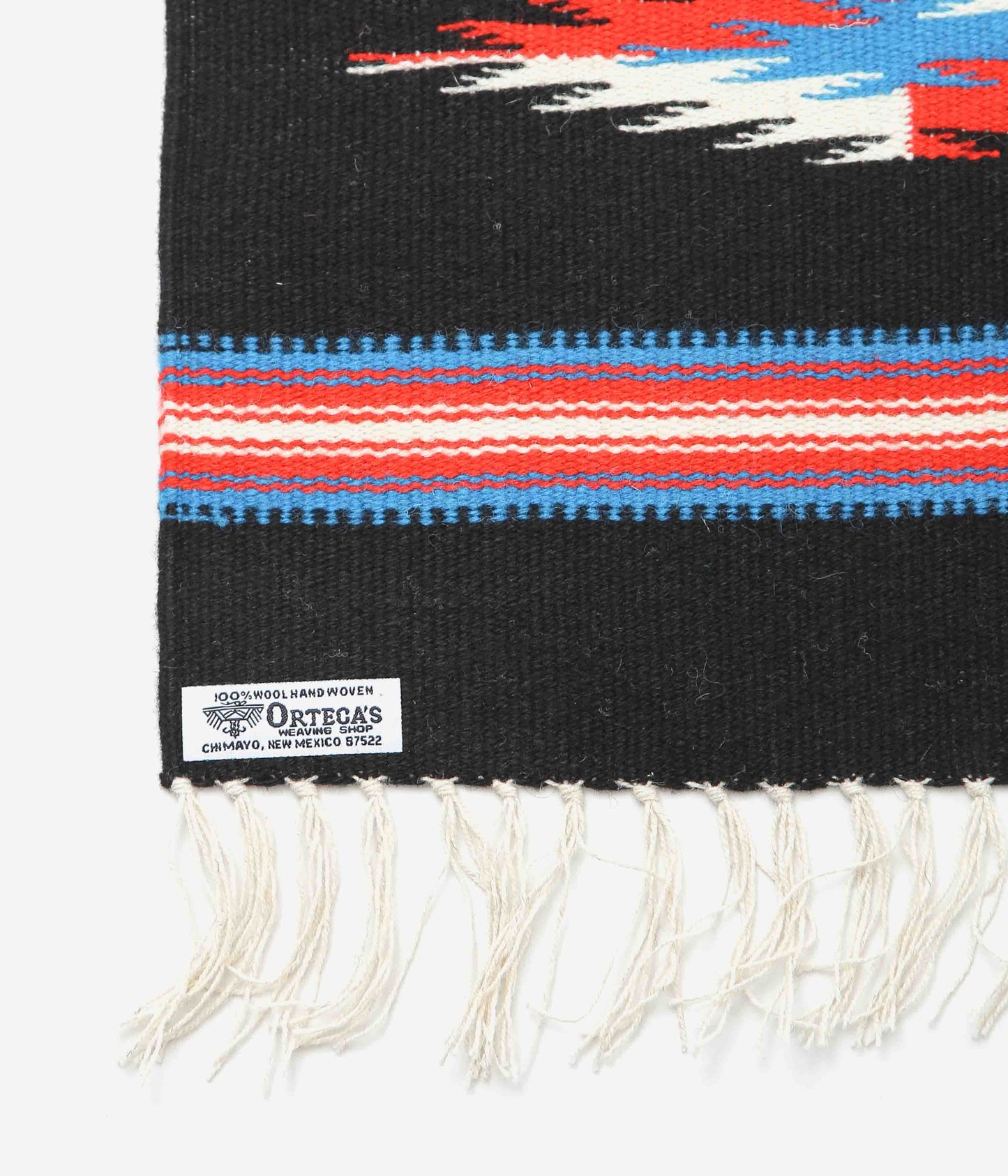 ORTEGA'S ''CHIMAYO RUG SQUARE 40×38cm'' (BLACK×BLUE×RED)