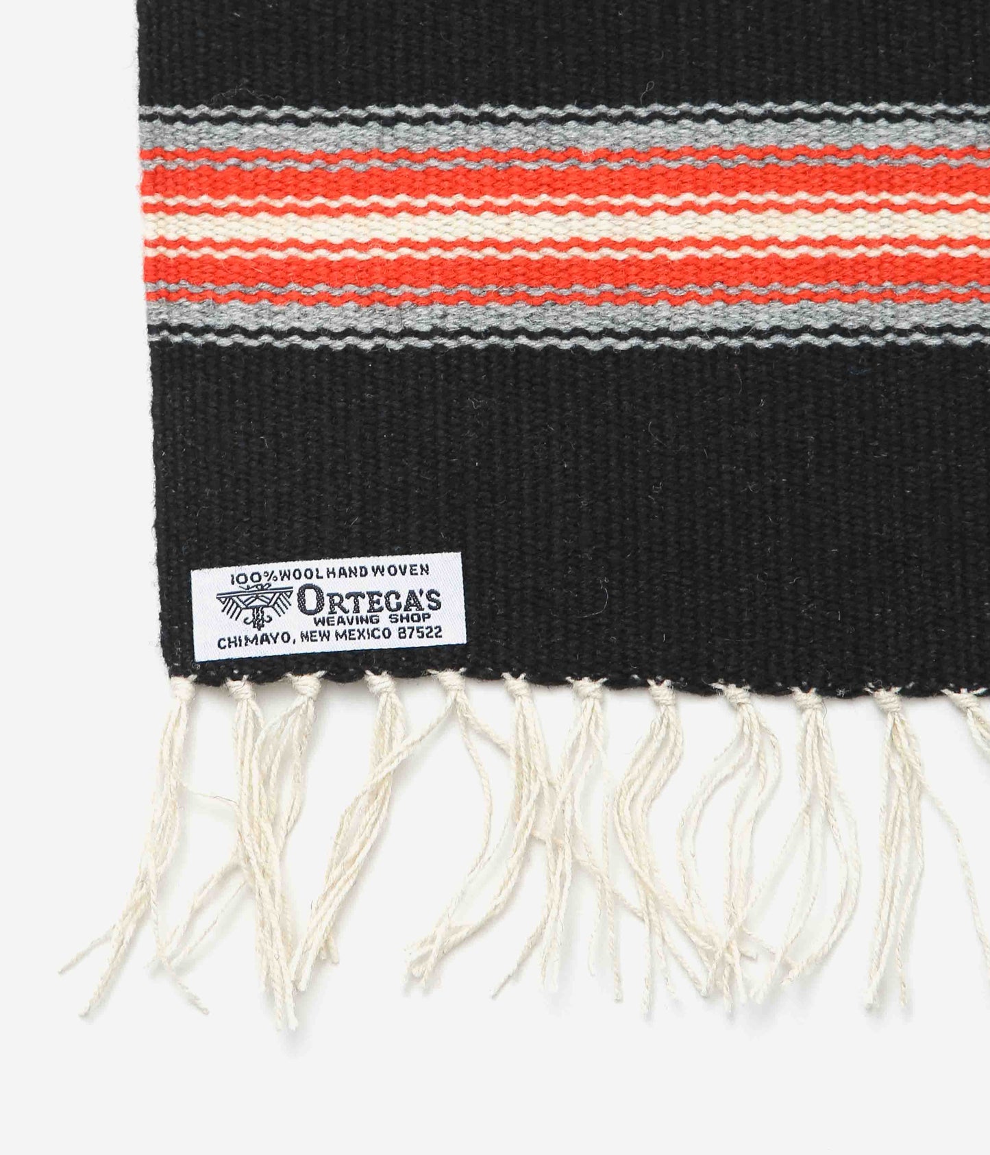 ORTEGA'S ''CHIMAYO RUG SQUARE 40×38cm'' (BLACK×ORANGE×GREY)