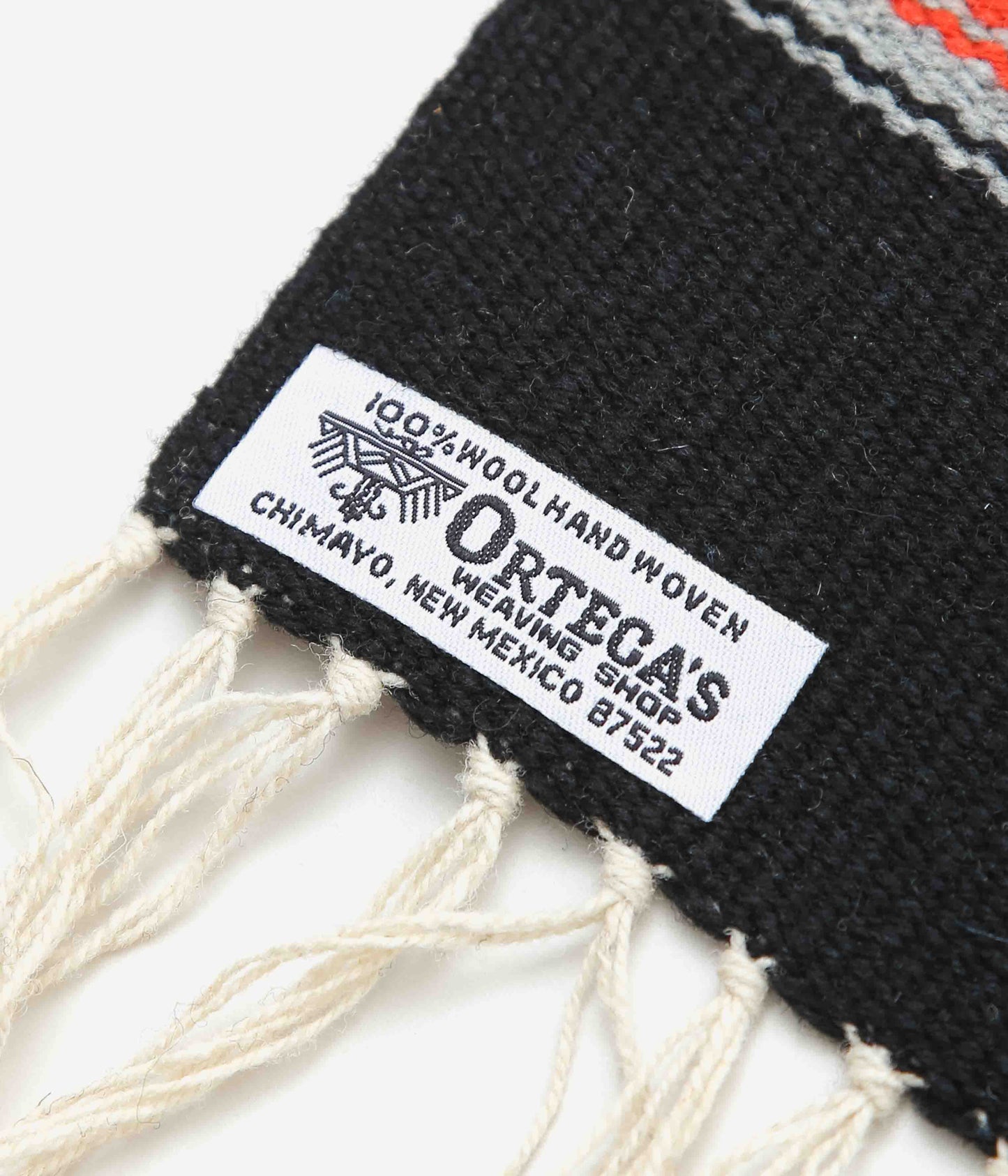 ORTEGA'S ''CHIMAYO RUG SQUARE 40×38cm'' (BLACK×ORANGE×GREY)