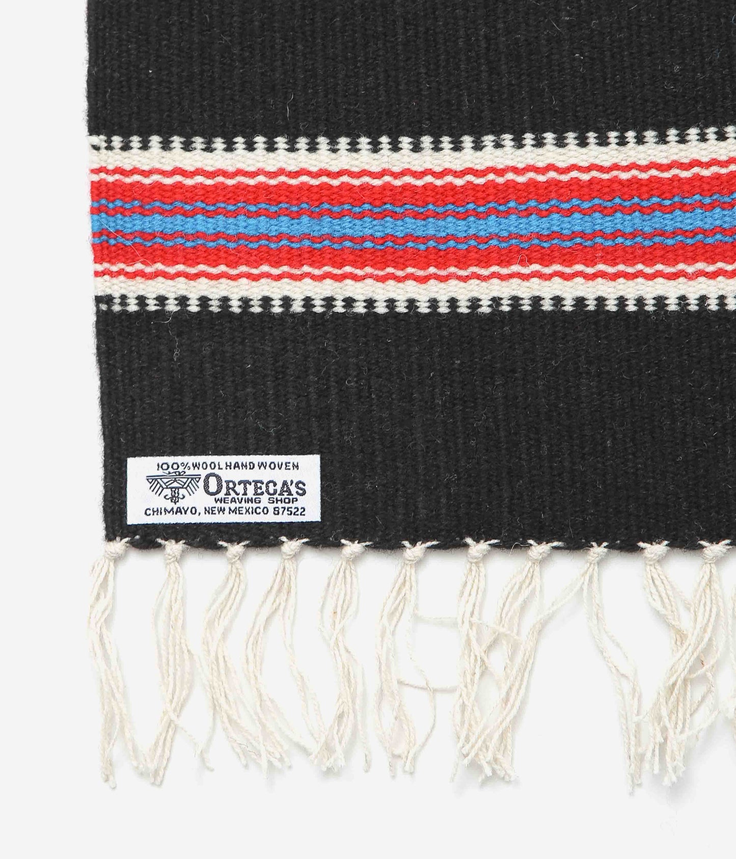 ORTEGA'S ''CHIMAYO RUG SQUARE 40×38cm'' (BLACK×RED×NATURAL)