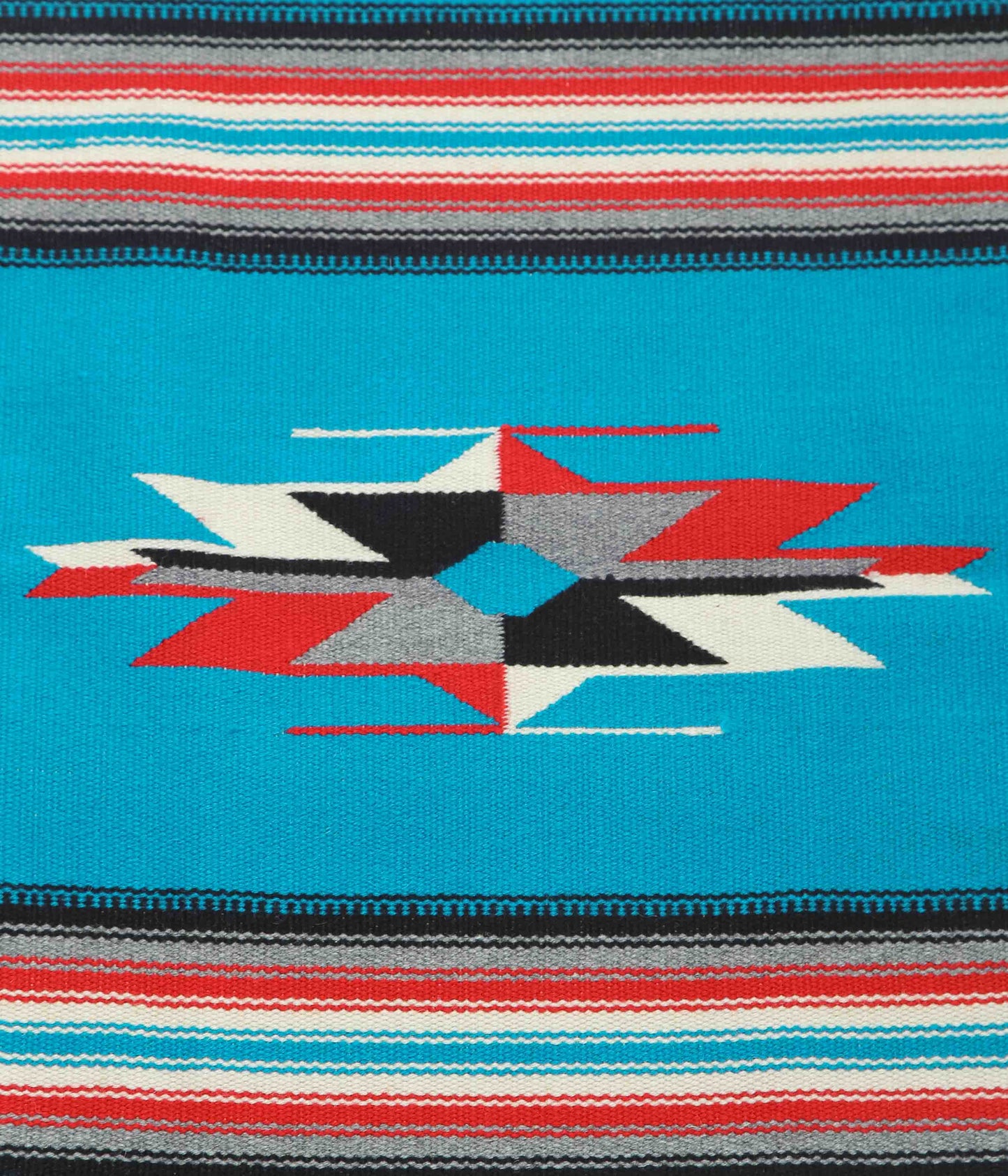 ORTEGA'S ''CHIMAYO RUG SQUARE 78×80cm'' (TURQUOISE)