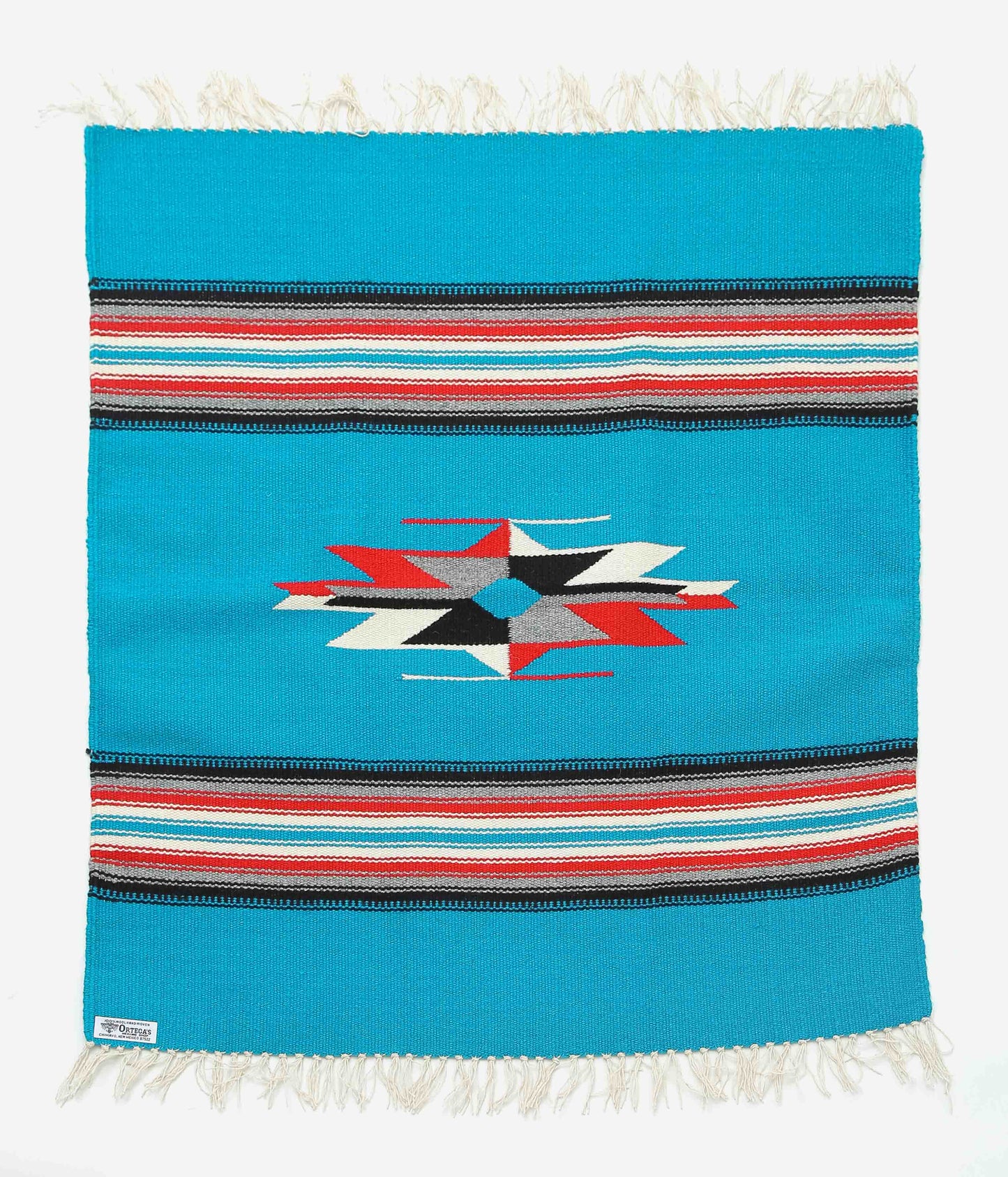 ORTEGA'S ''CHIMAYO RUG SQUARE 78×80cm'' (TURQUOISE)
