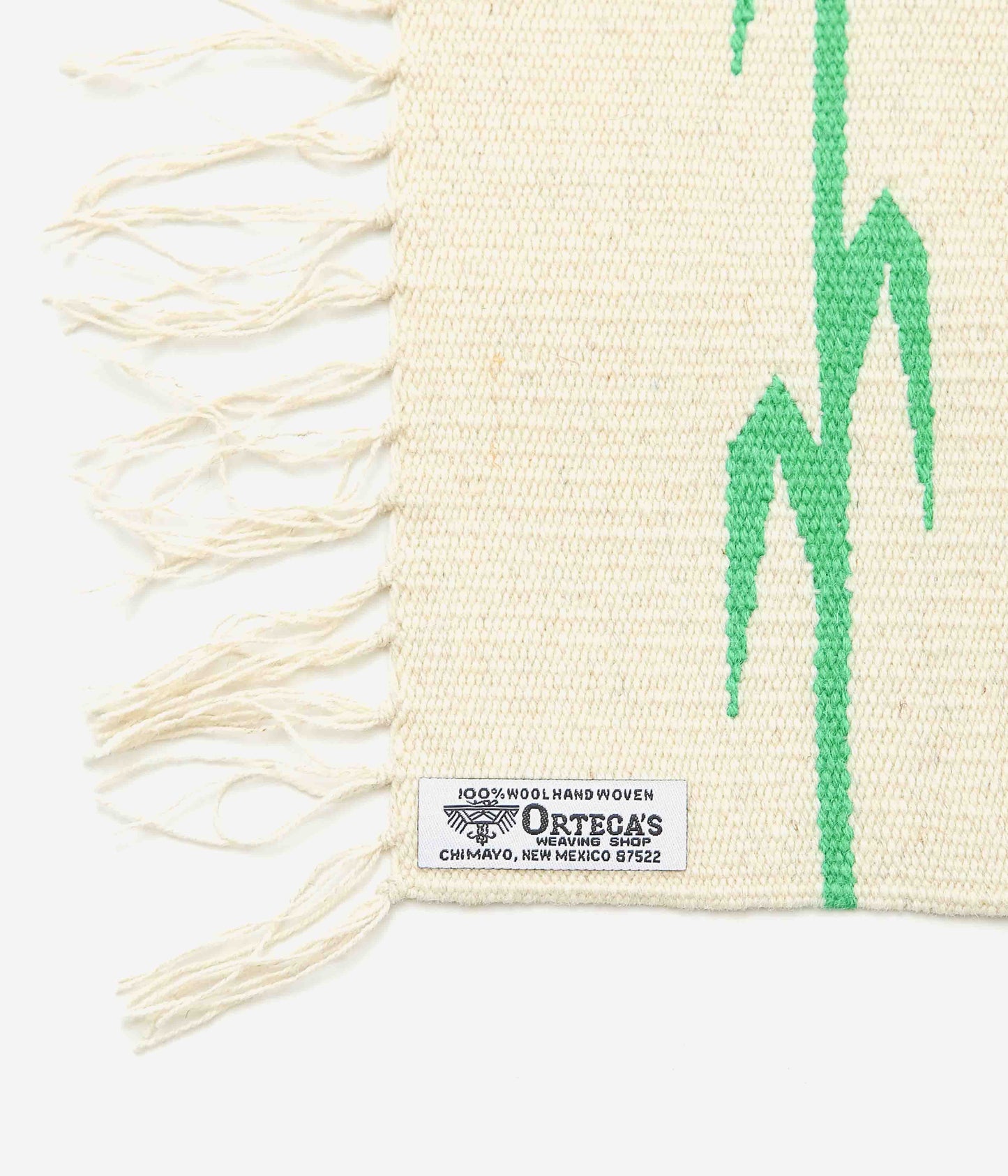 ORTEGA'S ''CHIMAYO "YEI" RUG 46×38cm'' (NATURAL×LIGHT BLUE)