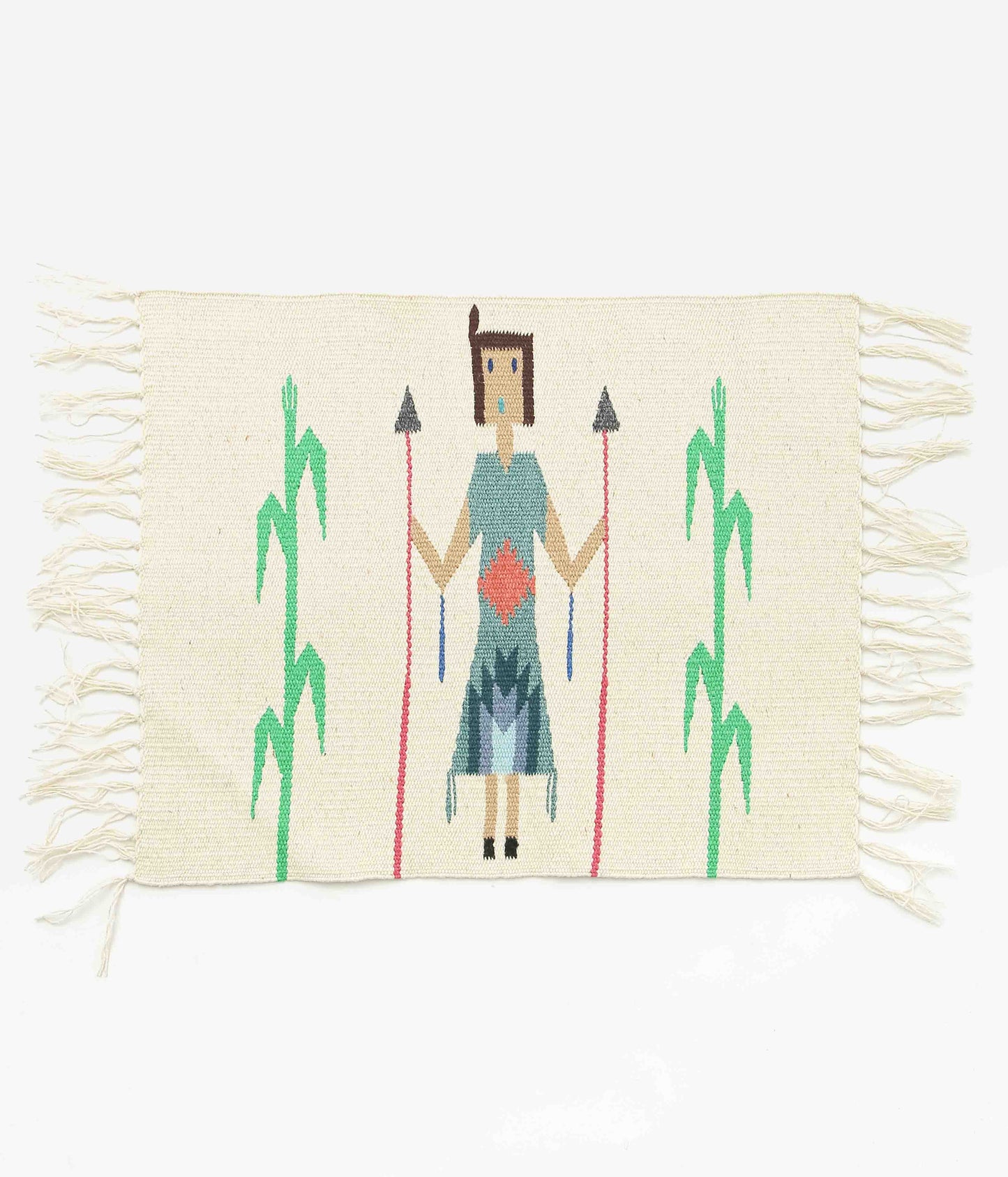 ORTEGA'S ''CHIMAYO "YEI" RUG 46×38cm'' (NATURAL×GREEN)
