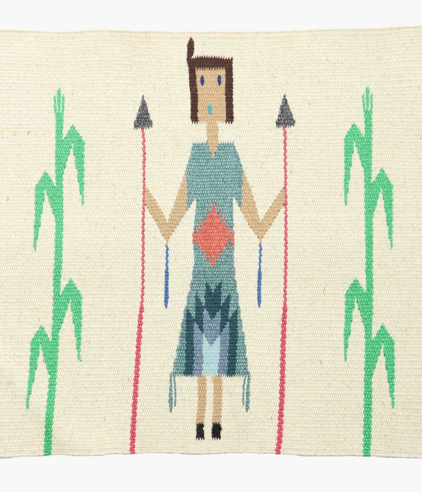 ORTEGA'S ''CHIMAYO "YEI" RUG 46×38cm'' (NATURAL×GREEN)