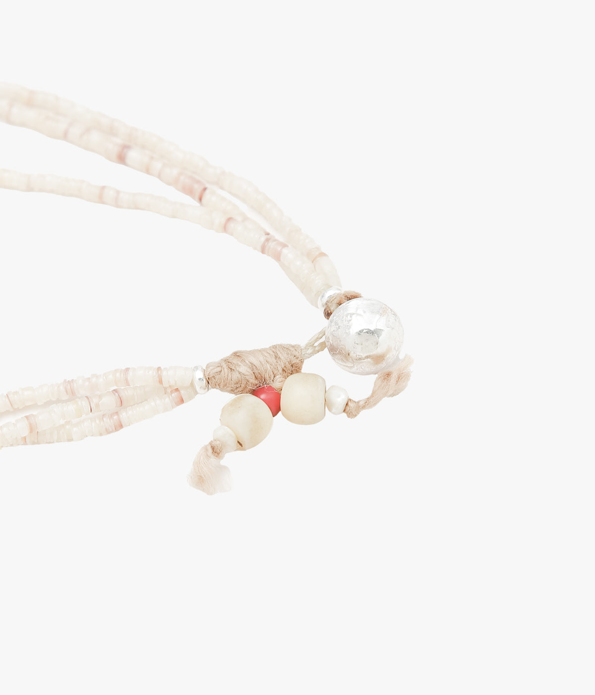 ota ''3-BEADS NECKLACE'' (NATURAL)