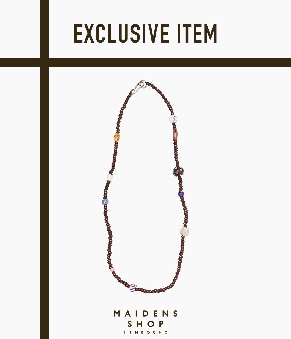 ota ''ANTIQUE BEADS NECKLACE '' (DARK BROWN)