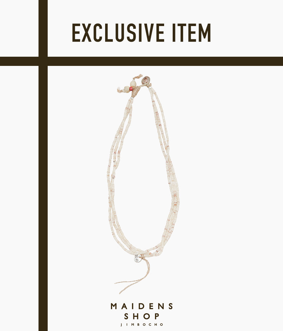 ota ''3-BEADS NECKLACE'' (NATURAL)
