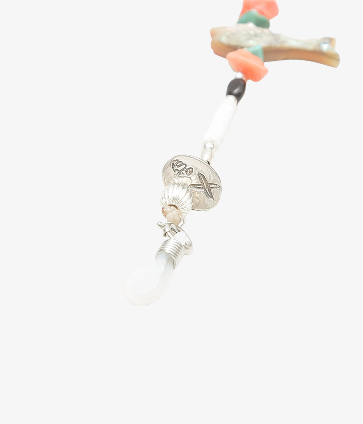 OTA ''FETISH GLASS CORD/ANTIQUE BEADS 1'' (DARK BROWN)