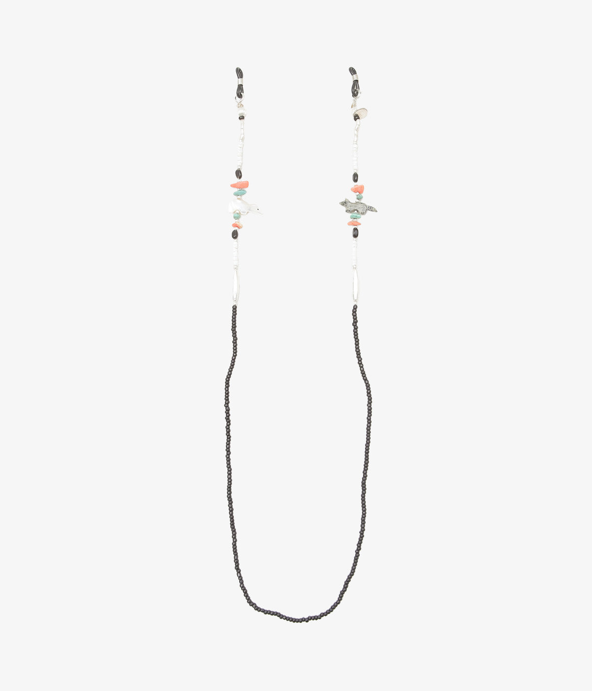 OTA ''FETISH GLASS CORD/ANTIQUE BEADS 3'' (BLACK)