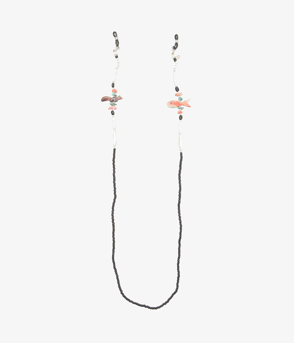OTA ''FETISH GLASS CORD/ANTIQUE BEADS 4'' (BLACK)