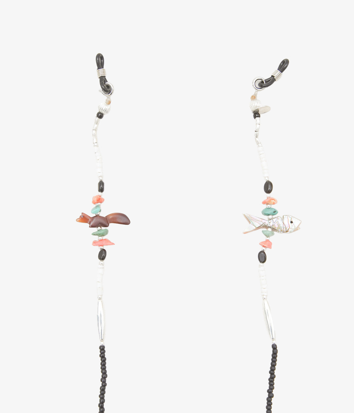 OTA ''FETISH GLASS CORD/ANTIQUE BEADS 4'' (BLACK)