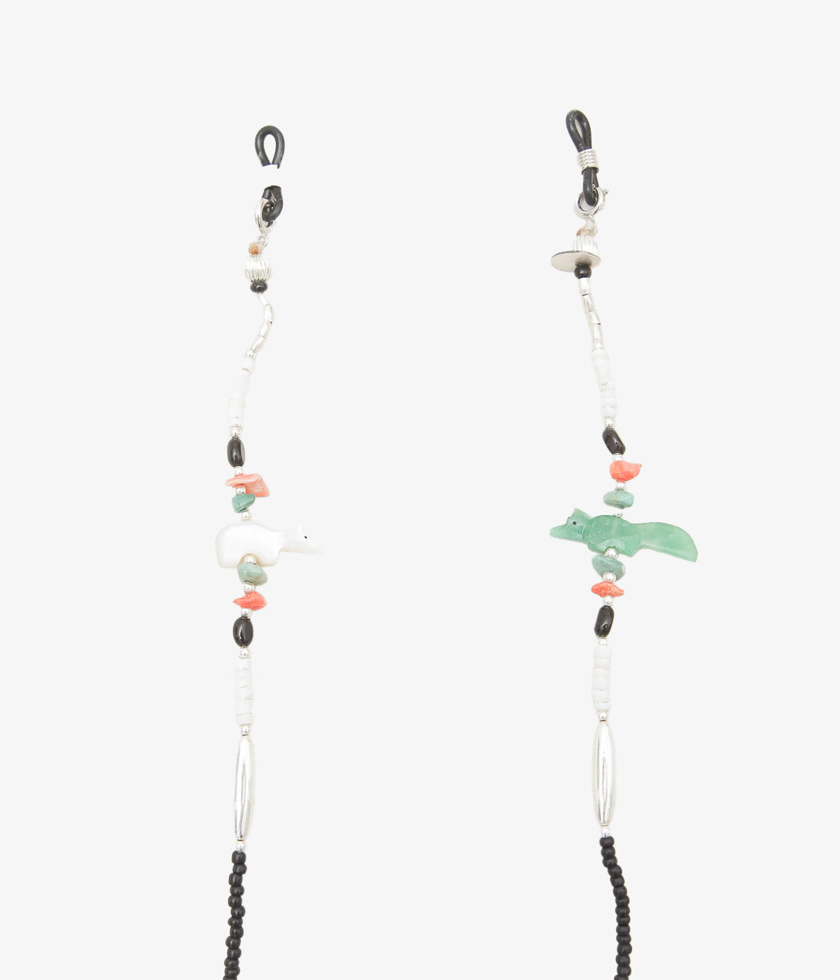 OTA ''FETISH GLASS CORD/ANTIQUE BEADS 5'' (BLACK)