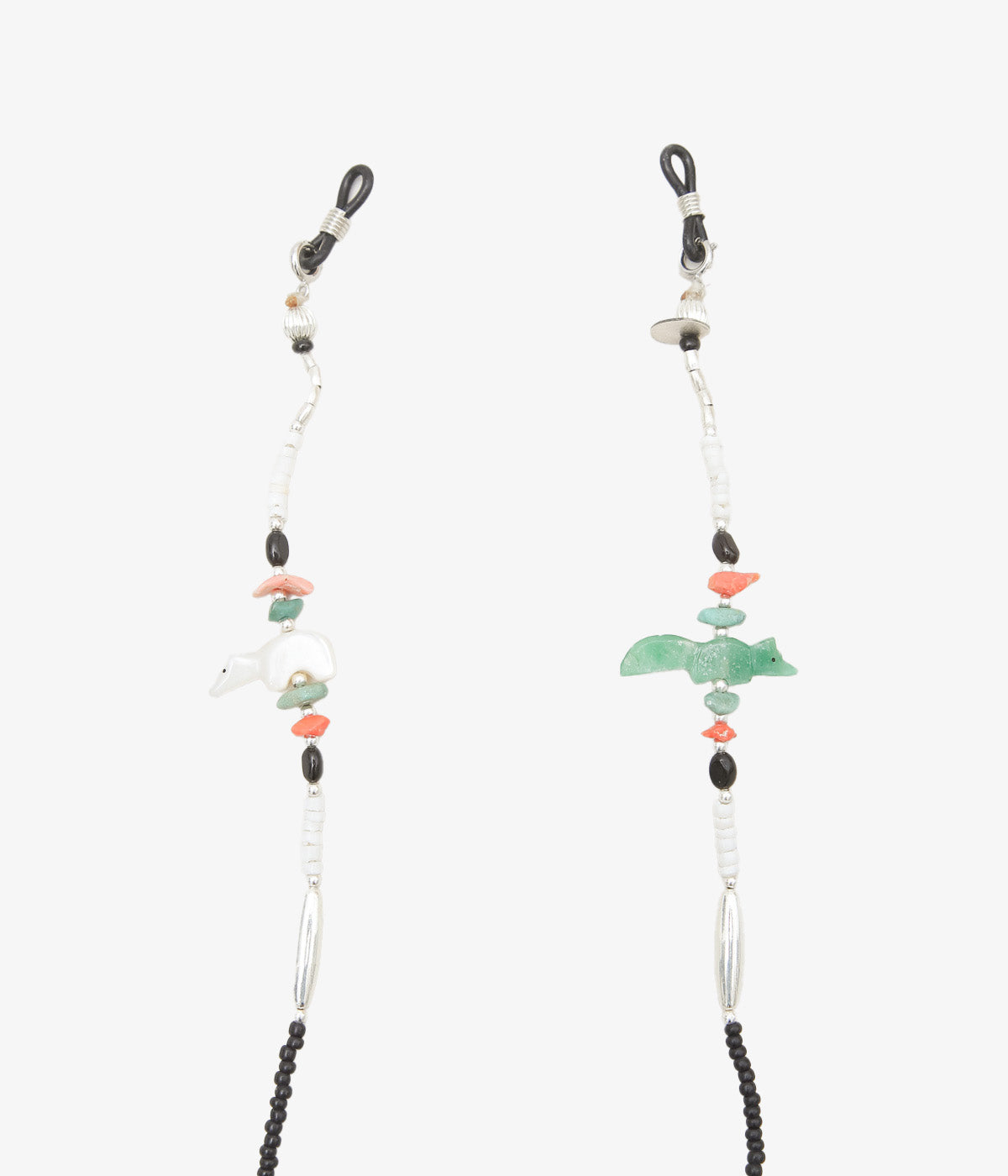 OTA ''FETISH GLASS CORD/ANTIQUE BEADS 5'' (BLACK)