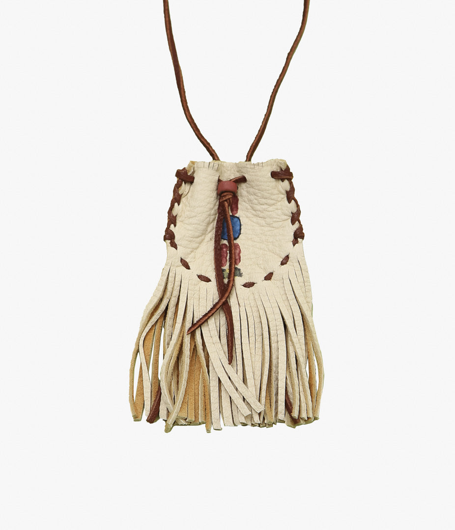 PAM DIETRICH ''AMULET POUCH DEERSKIN / LINE PAINT'' (PALOMINO