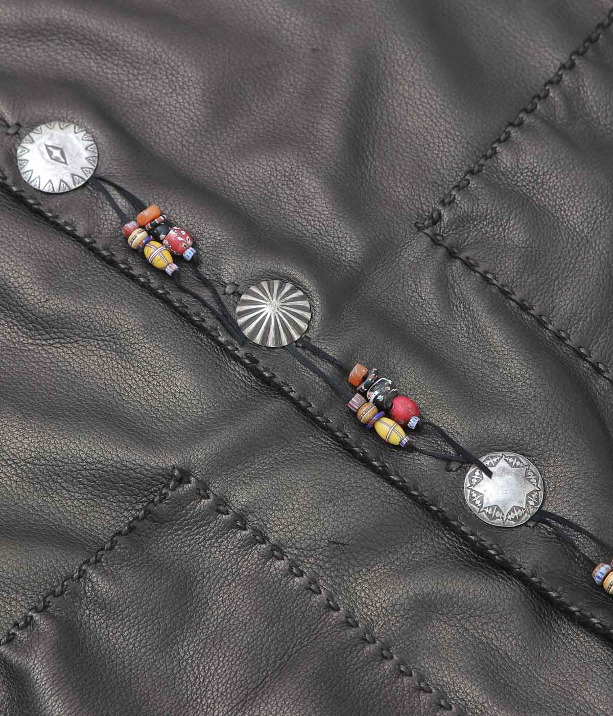 PAM DIETRICH ''DEERSKIN VEST'' (BLACK)