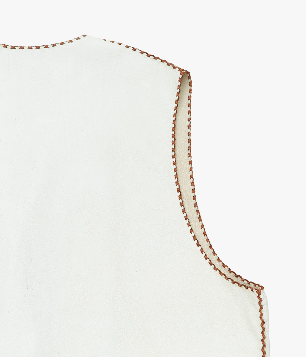 PAM DIETRICH ''DEERSKIN VEST'' (CREAM｜TOBACCO  GRAIN)