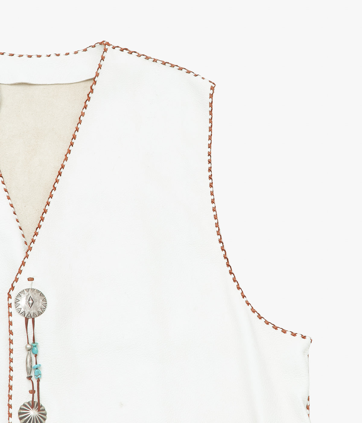 PAM DIETRICH ''DEERSKIN VEST'' (CREAM｜TOBACCO  GRAIN)