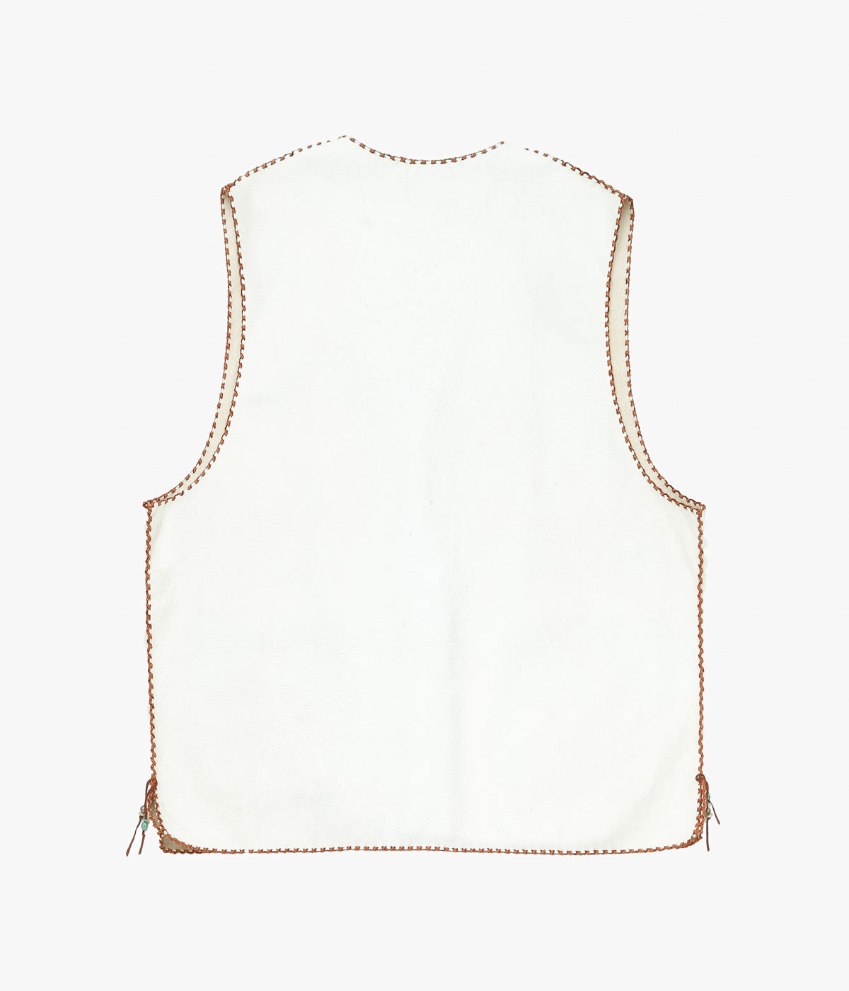 PAM DIETRICH ''DEERSKIN VEST'' (CREAM｜TOBACCO  GRAIN)