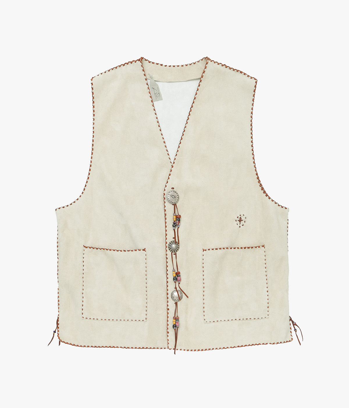 PAM DIETRICH 'DEERSKIN VEST' (CREAM｜TOBACCO SUEDE)