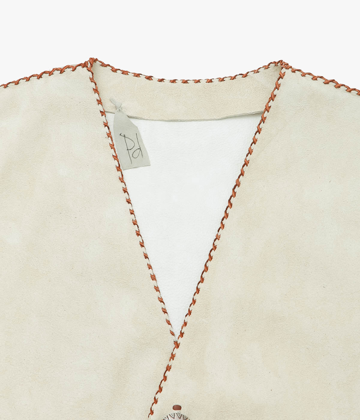 PAM DIETRICH 'DEERSKIN VEST' (CREAM｜TOBACCO SUEDE)