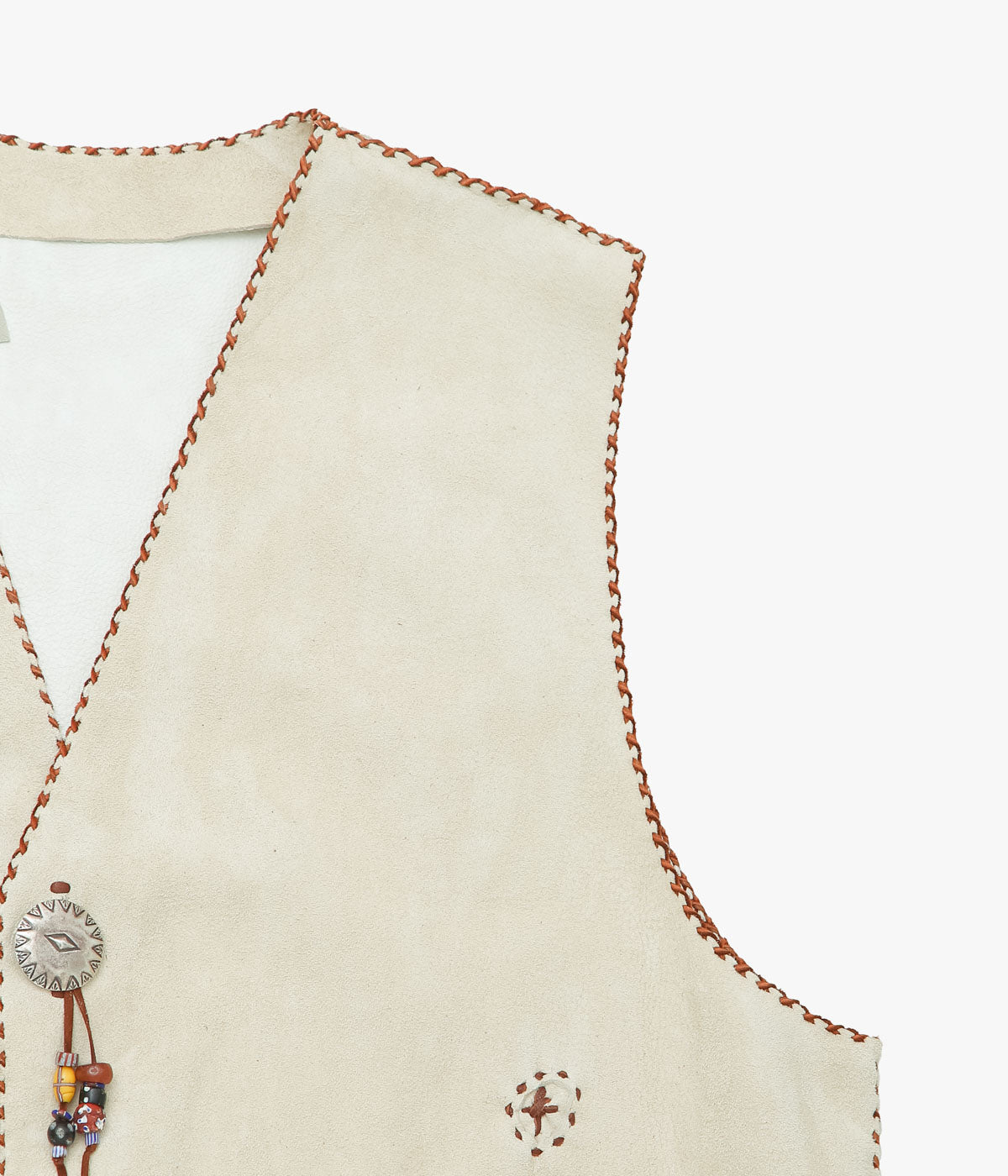 PAM DIETRICH 'DEERSKIN VEST' (CREAM｜TOBACCO SUEDE)