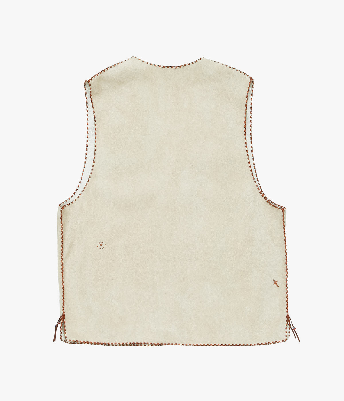PAM DIETRICH 'DEERSKIN VEST' (CREAM｜TOBACCO SUEDE)
