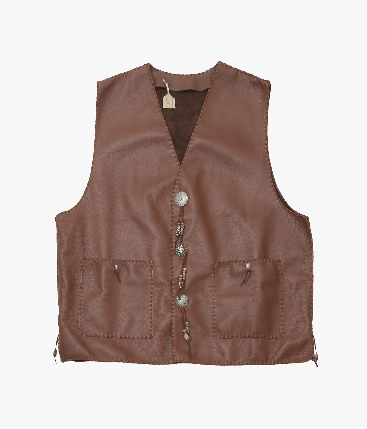 PAM DIETRICH ''DEERSKIN VEST'' (TOBACO GRAIN)