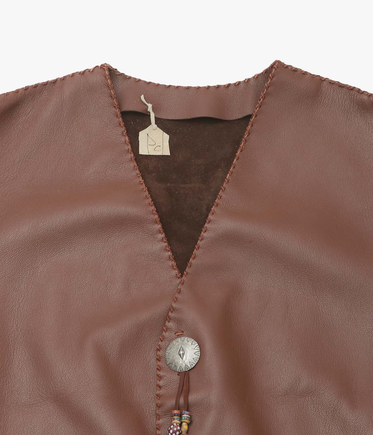 PAM DIETRICH ''DEERSKIN VEST'' (TOBACO GRAIN)