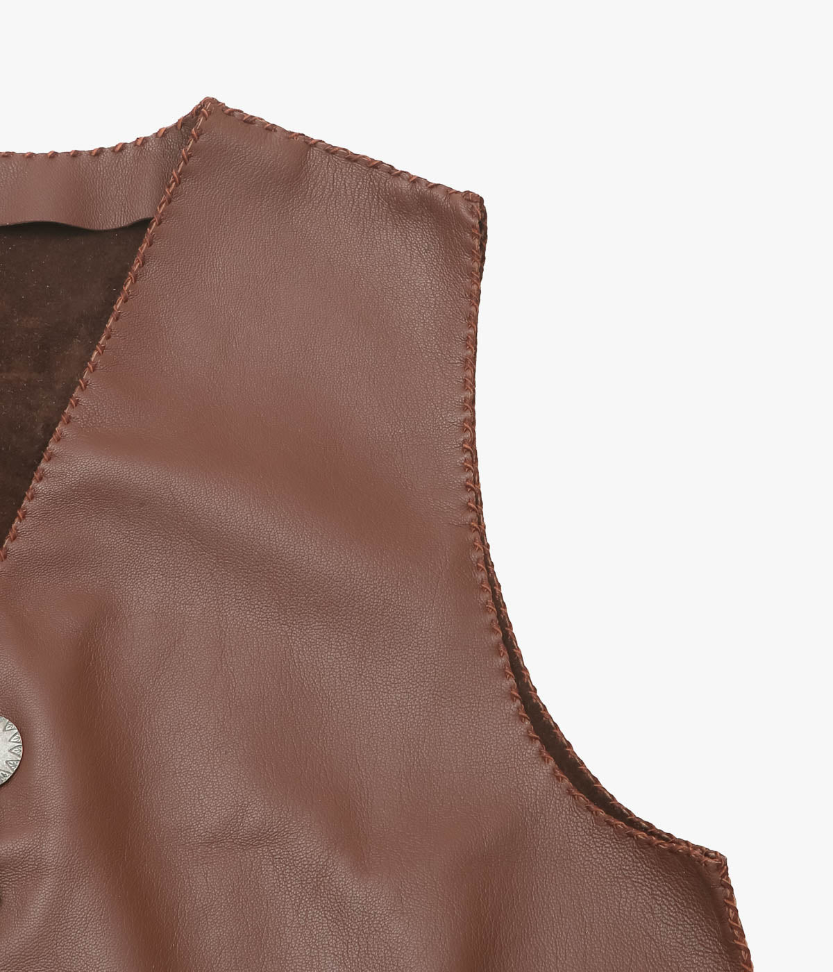 PAM DIETRICH ''DEERSKIN VEST'' (TOBACO GRAIN)