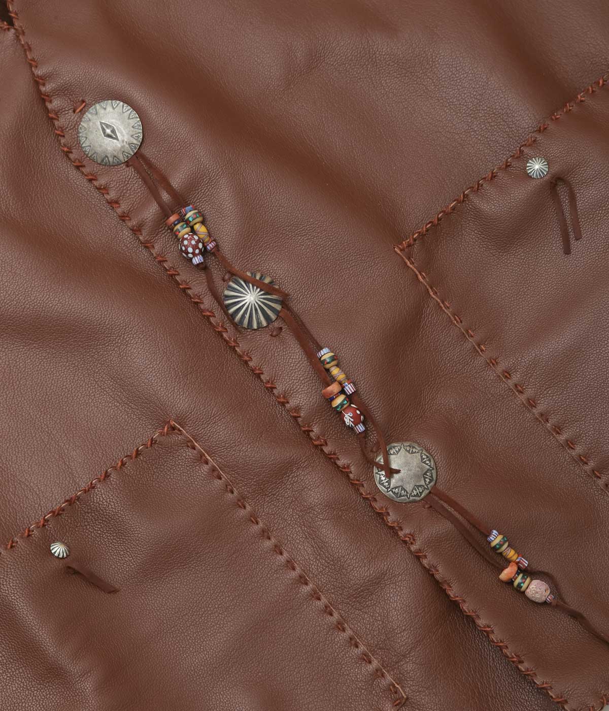 PAM DIETRICH ''DEERSKIN VEST'' (TOBACO GRAIN)