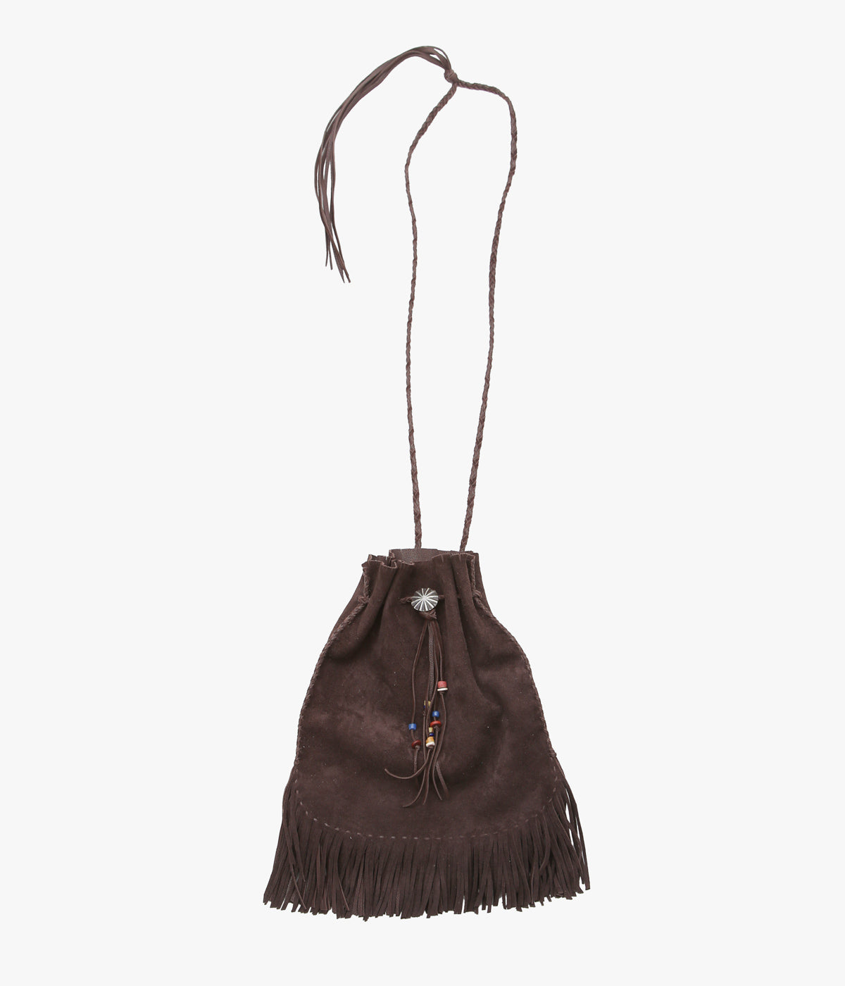 PAM DIETRICH 'DRAWSTRING BAG' (CHOCOLATE SUEDE)