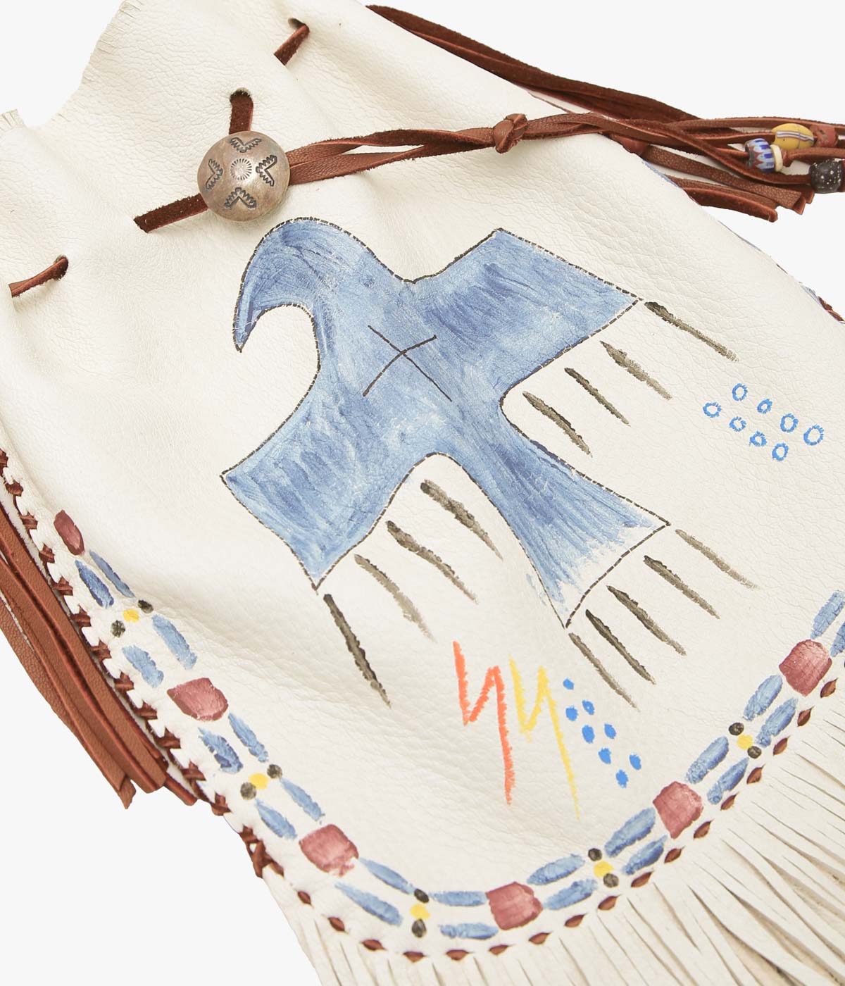 PAM DIETRICH ''DRAWSTRING BAG THUNDERBIRD PAINT'' (CREAM)