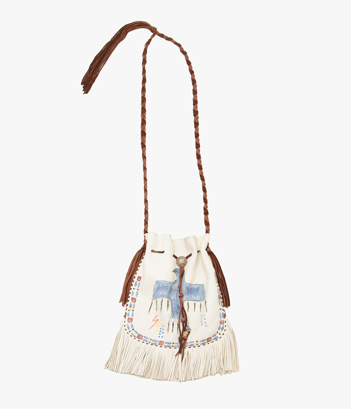 PAM DIETRICH ''DRAWSTRING BAG THUNDERBIRD PAINT'' (CREAM)