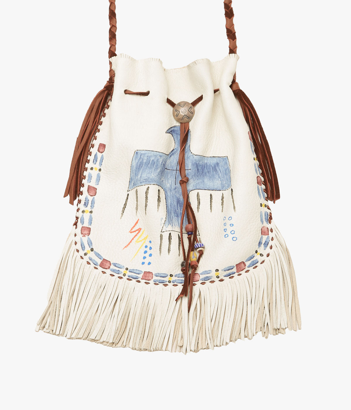 PAM DIETRICH ''DRAWSTRING BAG THUNDERBIRD PAINT'' (CREAM)