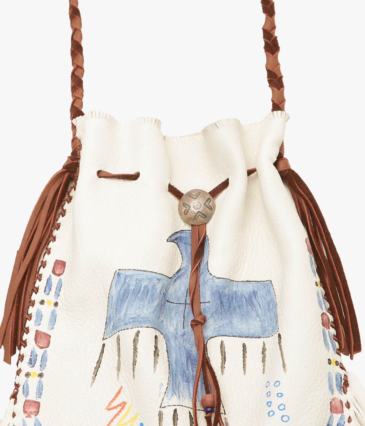PAM DIETRICH ''DRAWSTRING BAG THUNDERBIRD PAINT'' (CREAM)