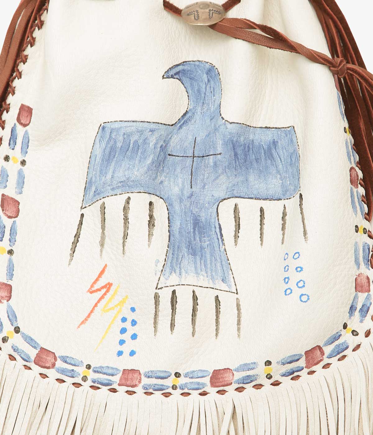 PAM DIETRICH ''DRAWSTRING BAG THUNDERBIRD PAINT'' (CREAM)