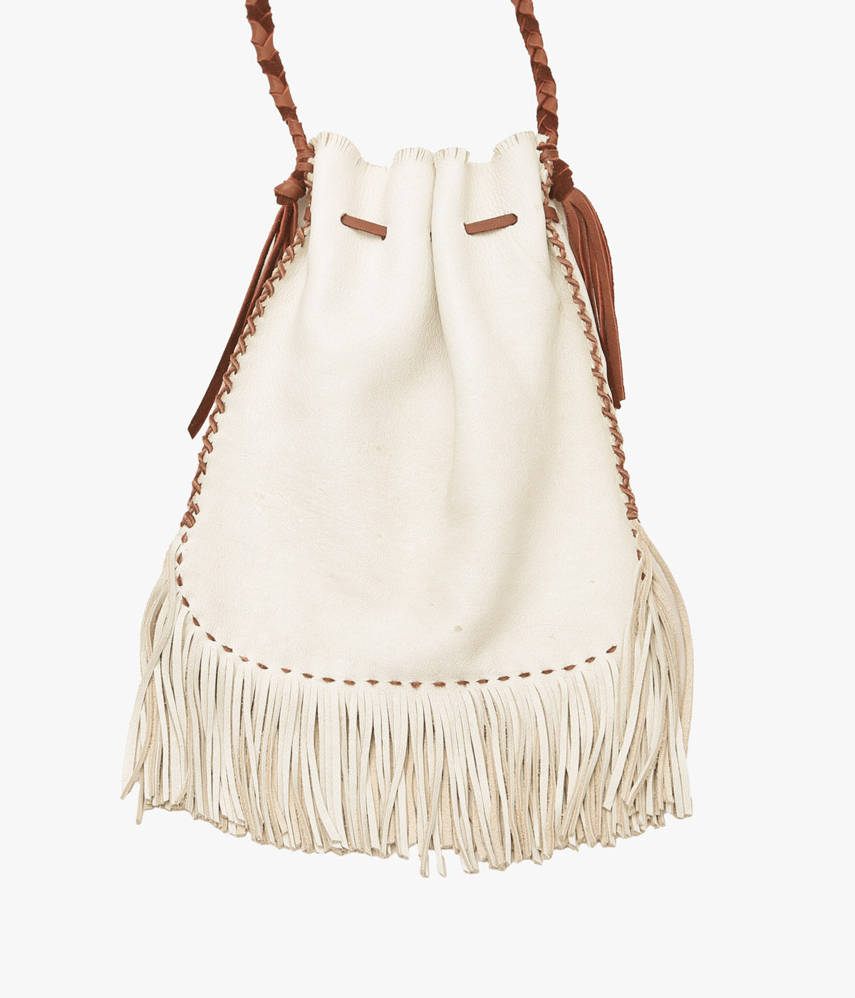 PAM DIETRICH ''DRAWSTRING BAG THUNDERHORSE PAINT'' (CREAM)