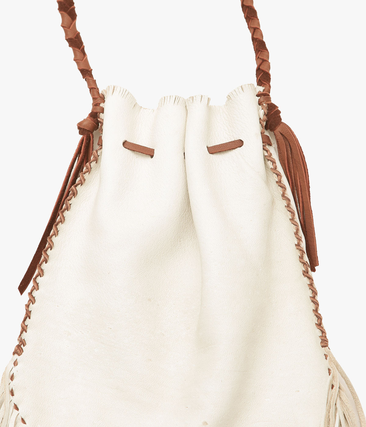 PAM DIETRICH ''DRAWSTRING BAG THUNDERHORSE PAINT'' (CREAM)