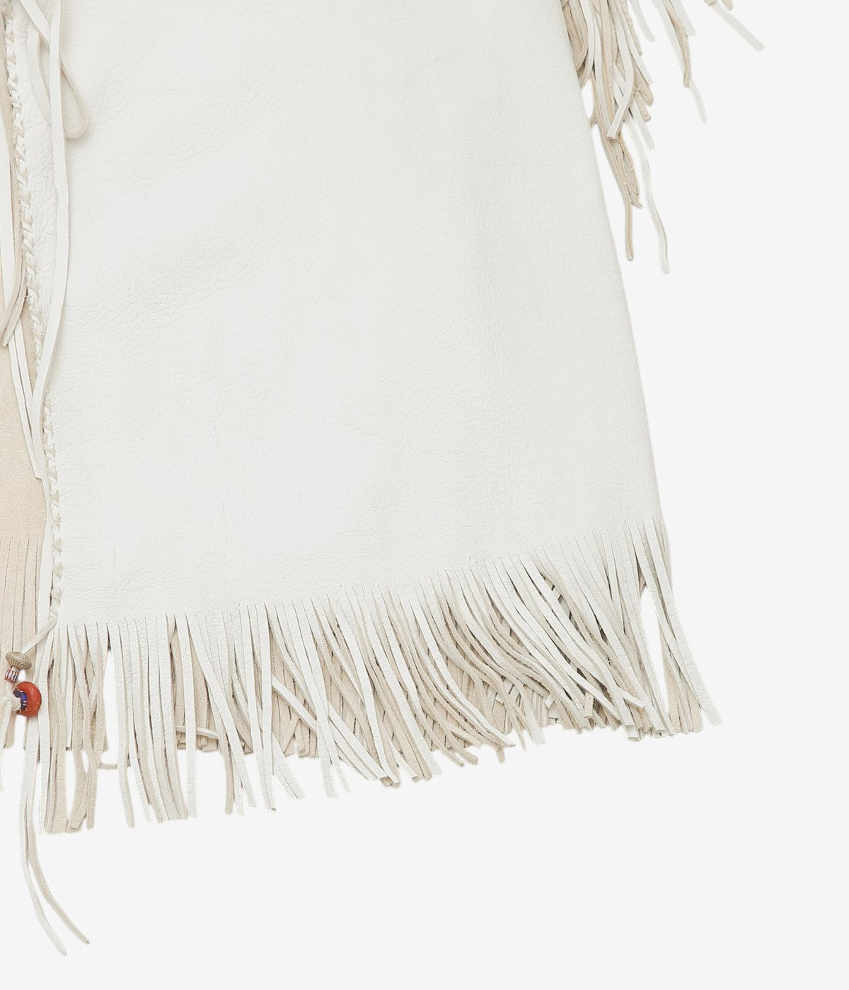 PAM DIETRICH "FRINGE DEERSKIN VEST PAINT" (CREAM GRAIN)