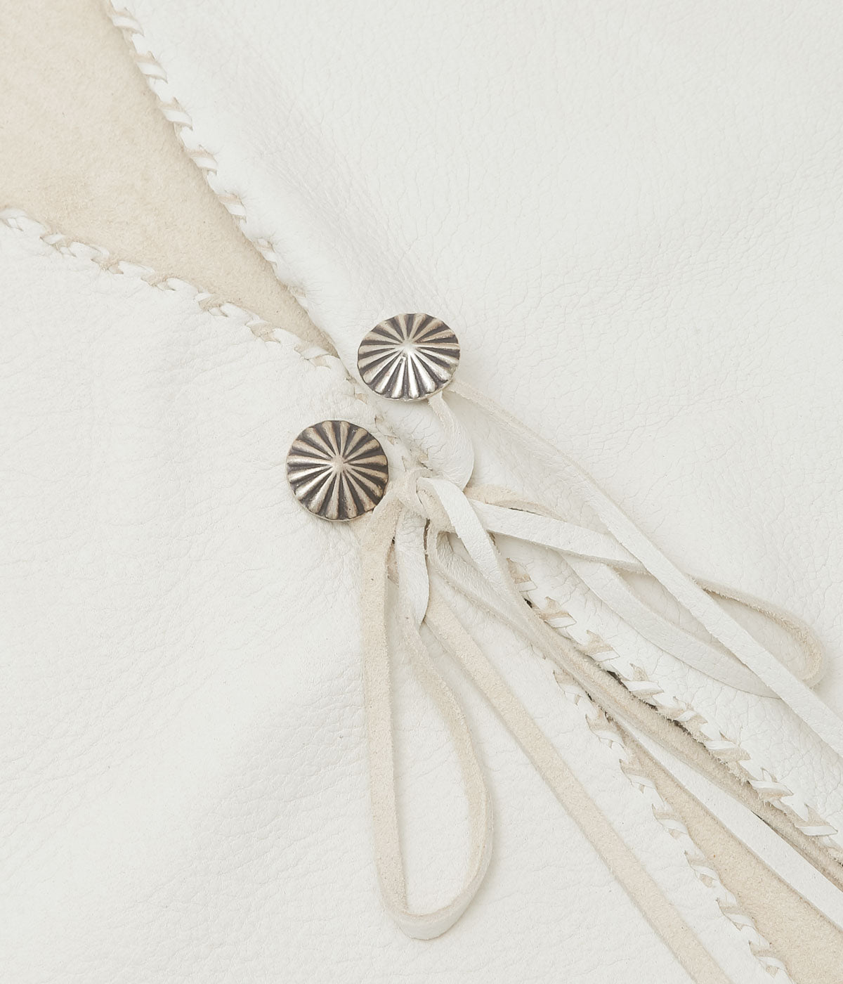 PAM DIETRICH "FRINGE DEERSKIN VEST PAINT" (CREAM GRAIN)