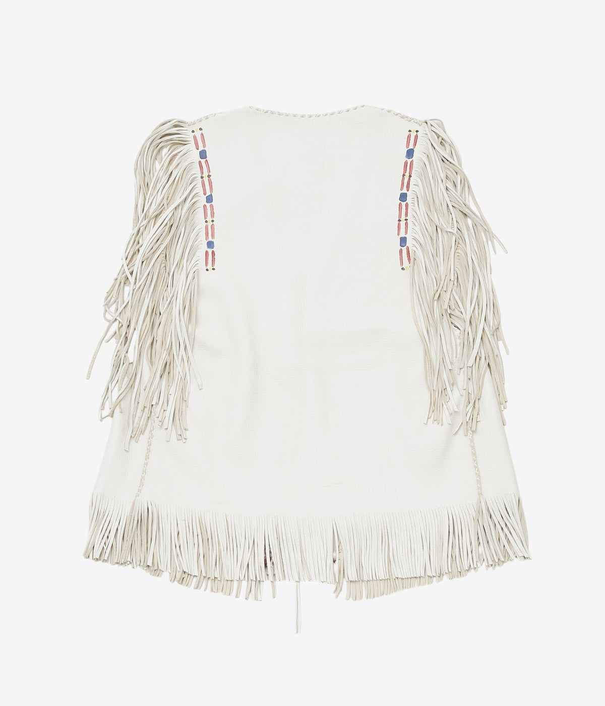 PAM DIETRICH "FRINGE DEERSKIN VEST PAINT" (CREAM GRAIN)