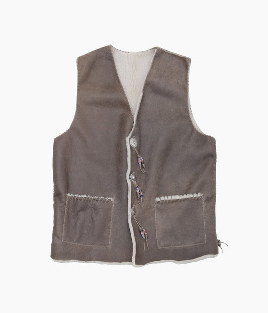 PAM DIETRICH ''MOUTON VEST'' (DISTRESSED TAUPE)