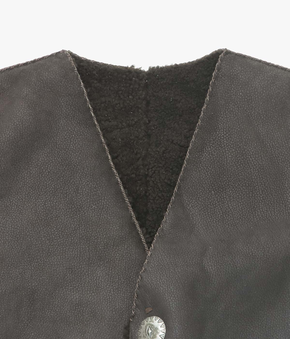 PAM DIETRICH "SHEARLING VEST" (DISTRESS BROWN)