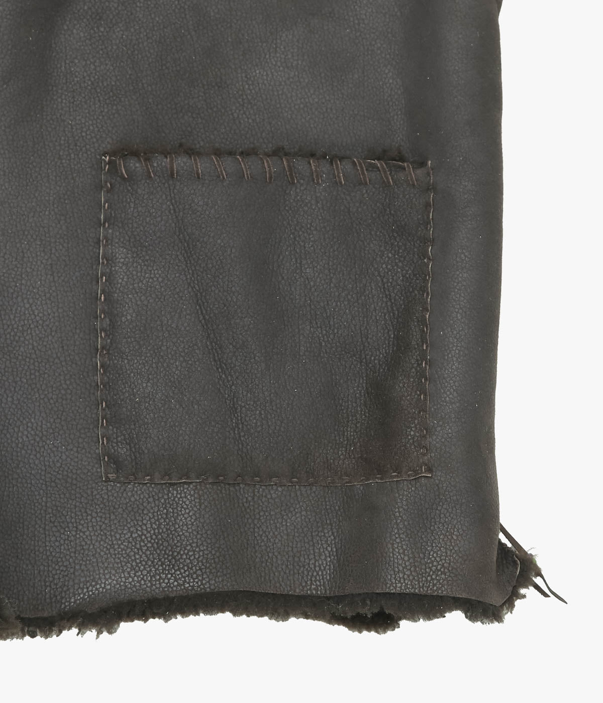 PAM DIETRICH "SHEARLING VEST" (DISTRESS BROWN)