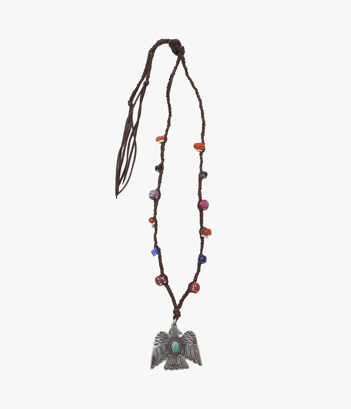 PAM DIETRICH "THUNDERBIRD NECKLACE | ANTIQUE BEADS①" (SILVER)