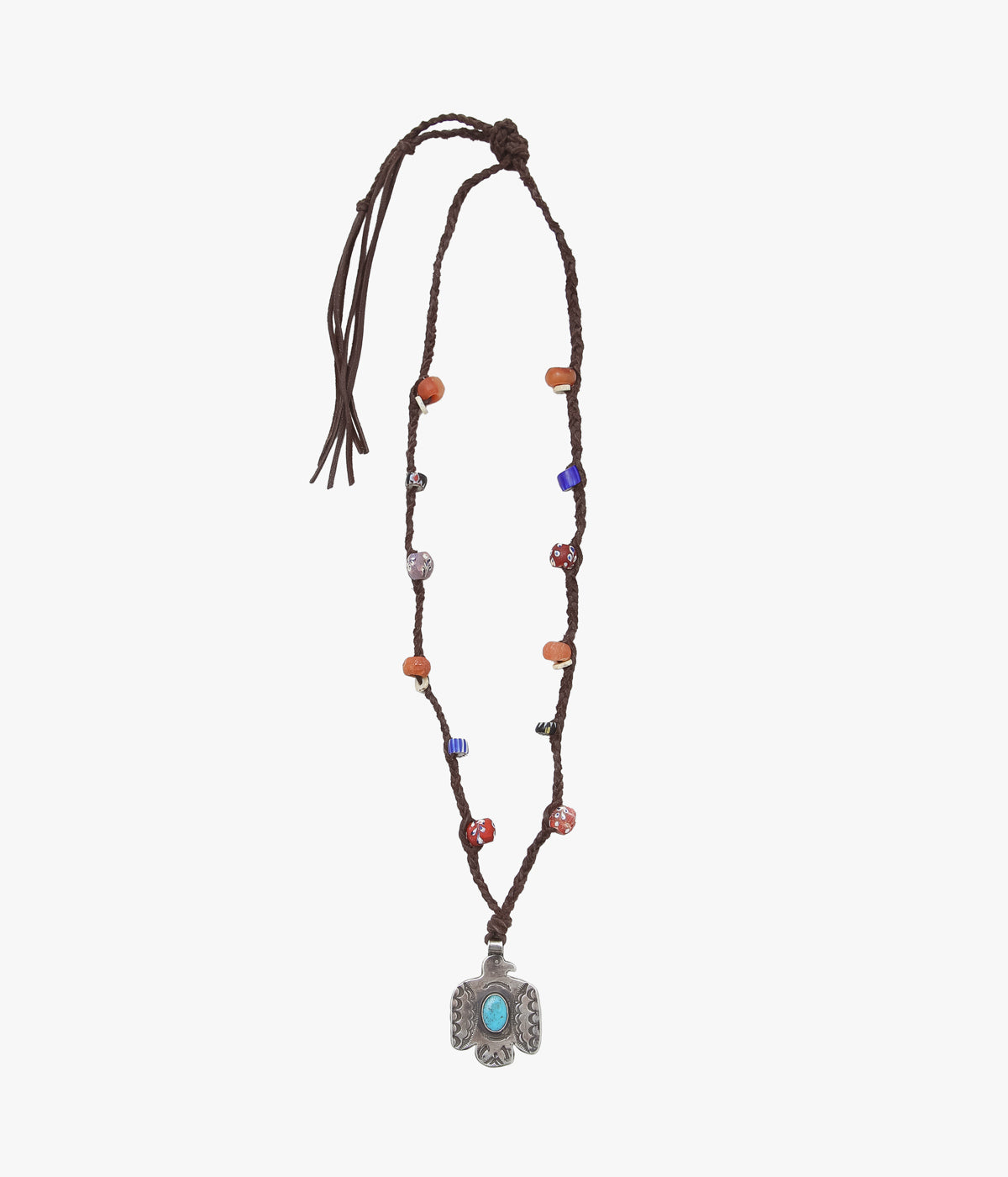 PAM DIETRICH "THUNDERBIRD NECKLACE | ANTIQUE BEADS ②" (SILVER)